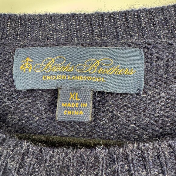 Brooks Brothers Polar Bear English  Lambswool Crewneck Sweater Womens size XL in - Picture 6 of 11